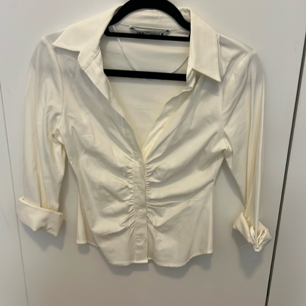 NWT Zara Button Down Sculpted